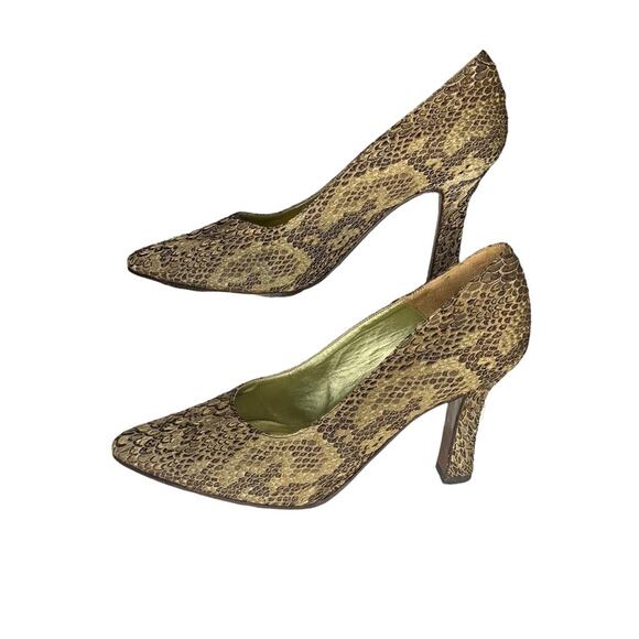 Kenneth Cole Vintage New York High Heels Textured Snake Skin Size 7 - Picture 6 of 16